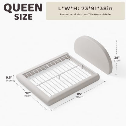 AirFrame Queen Half-Moon Platform Cloud Bed Frame, view 3
