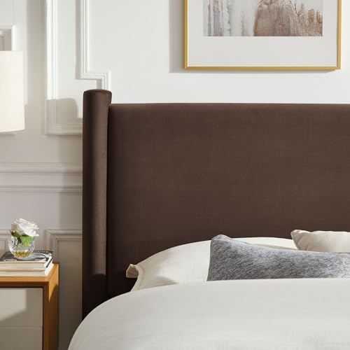 Rael Queen Platform Bed Frame with Upholstered Headboard and Footboard, view 5
