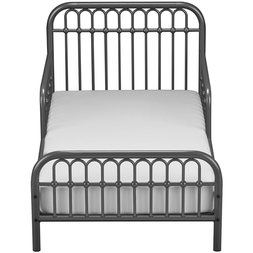 Monarch Ivy Metal Toddler Bed, Graphite Gray