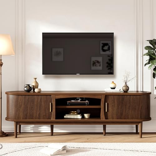 Mid Century TV Stand for TVs up to 90 Inches, Entertainment Center with Storage, view 2