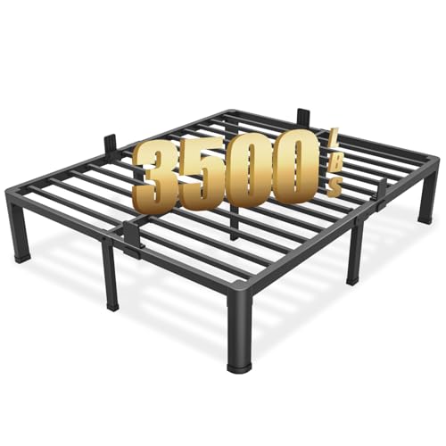 Heavy Duty Steel Bed Frame with Round Edges, Black, view 2