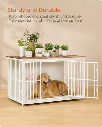 48" Dog Crate Furniture, Heavy-Duty Dog Kennel Side End Table, view 4
