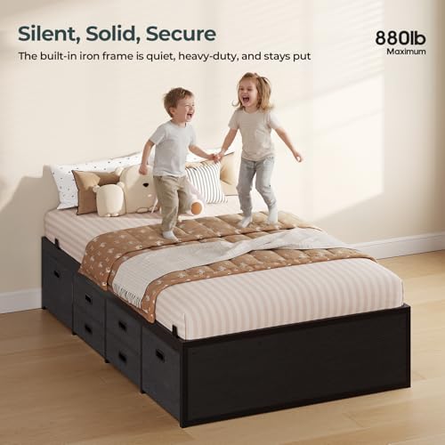 Metal Bed Frame with Storage, view 7