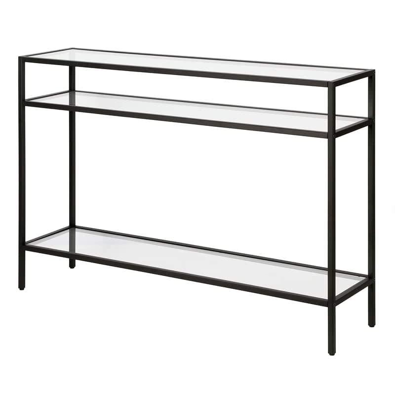 Siviline 42'' Wide Rectangular Console Table in Blackened Bronze