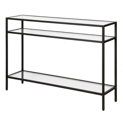 Siviline 42'' Wide Rectangular Console Table in Blackened Bronze