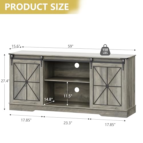 Farmhouse TV Stand for 65/60/55 Inch Tvs, view 3