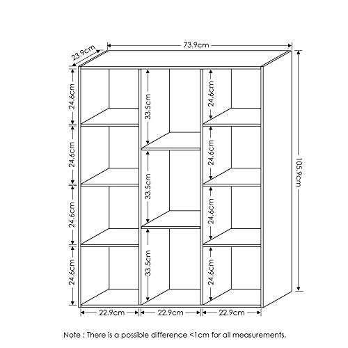 Furinno White Green 11-Cube and 5-Cube Bookcases