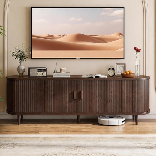 65" Mid Century Modern TV Stand with Power Outlet, view 4