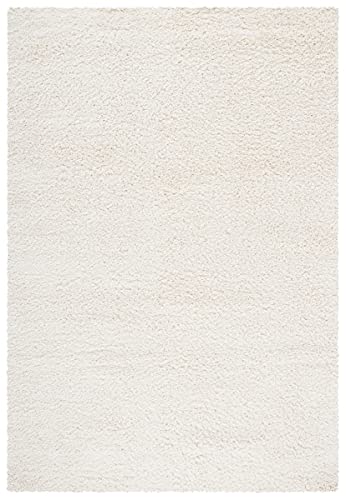 SAFAVIEH California Shag Collection Area Rug - 8' x 10', Ivory, Non-Shedding & Easy to Clean, Ultra Plush Thick Pile, Ideal for Living Room, Bedroom, Dining Space (SG151-1212)