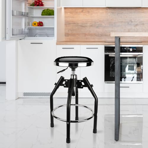 Heavy Duty Adjustable Hydraulic Shop Stool, Garage Bar Stool, 29in to 33.86in, view 3