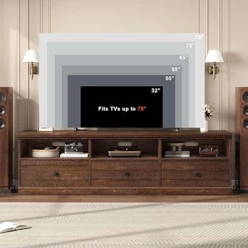 GAOMON 70 Inch Modern TV Stand for TVs Up to 80", view 5