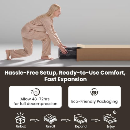 King 12 Inch Hybrid Mattress in a Box with Medium Firm Support, view 8