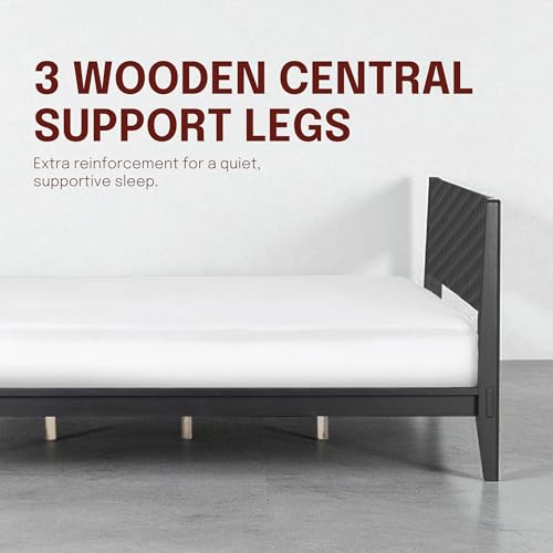 Sapa Solid Wood Bed Frame with 3D Carved Headboard, Japanese Joinery, view 5