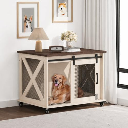 Dog Crate Furniture, 37" Dog Kennel Furniture, Farmhouse Dog Crate, view 8