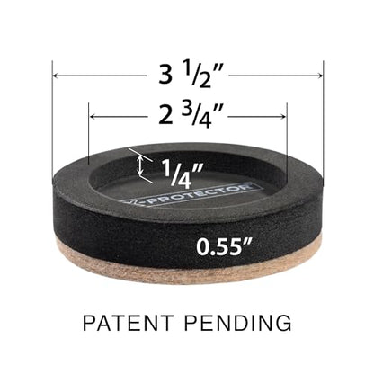 Felt Furniture Sliders for Hardwood Floors 16 PCS 3 ½” - Furniture Slider with Unique Design - Heavy-Duty Furniture Movers for Hard Surfaces - Felt Sliders - Move Your Furniture Easily!