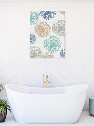 NuYeBiofx Abstract Dandelion Spring Floral Canvas Wall Art Prints,48"x32" Framed Picture Artwork Watercolor Wild Flower Printed Canvas Oil Painting for Living Room Bedroom Office,Ready to Hang