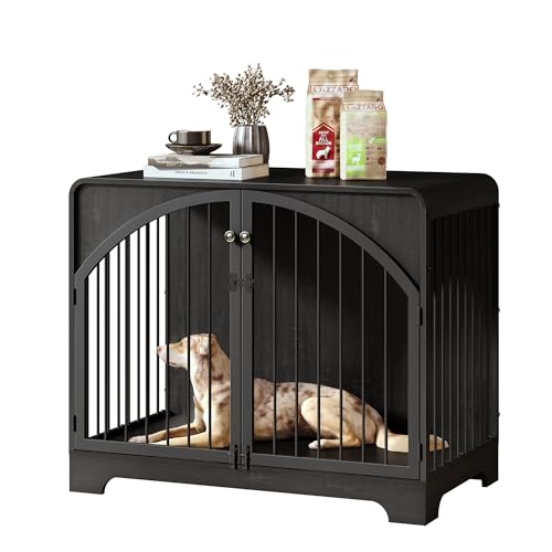 31.5" Farmhouse Dog Crate Furniture for Small Dogs, view 2