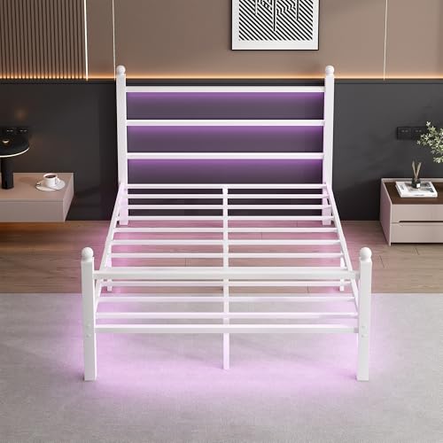 Full Size Bed Frame with Headboard and Footboard, view 4