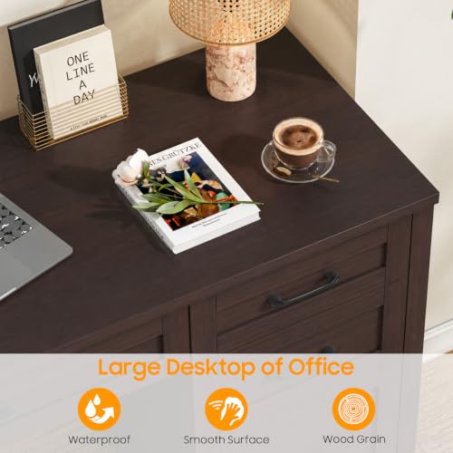 Farmhouse 47" Executive Desk with 4 Drawers, view 5