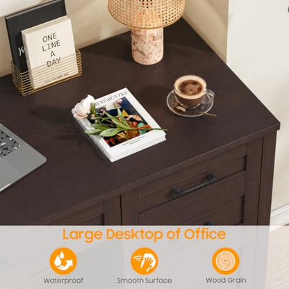Farmhouse 47" Executive Desk with 4 Drawers, view 5