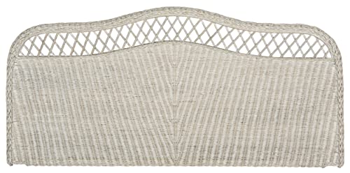 SAFAVIEH Furniture - Sephina Rattan Queen Headboard - Antique & Grey - Rattan - Coastal Woven Design - Ideal for Bedroom (SEA8033D-Q)