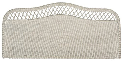 SAFAVIEH Furniture - Sephina Rattan Queen Headboard - Antique & Grey - Rattan - Coastal Woven Design - Ideal for Bedroom (SEA8033D-Q)