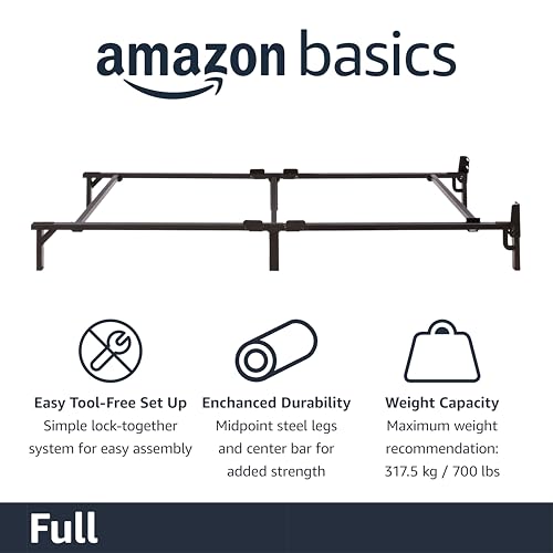 Metal Bed Frame, 9-Leg Support Base for Box Spring and Mattress, view 4