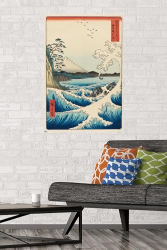 Hiroshige - The Sea at Satta Wall Poster, 22.375" x 34", Unframed Version
