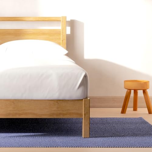Signature Wood Platform Bed Frame with Headboard, Essential, Noise Free, view 4