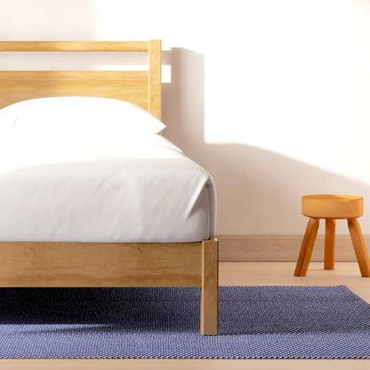 Signature Wood Platform Bed Frame with Headboard, Essential, Noise Free, view 4