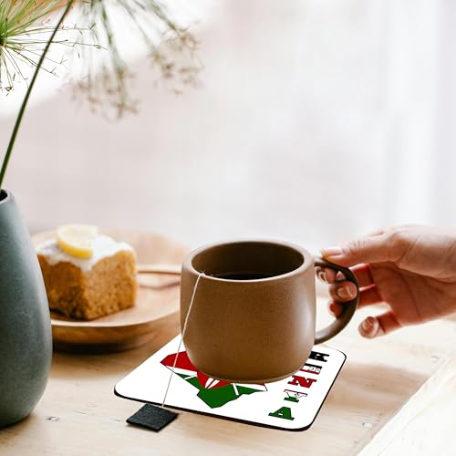 Set of 4 Kenya flag cork coasters, view 4