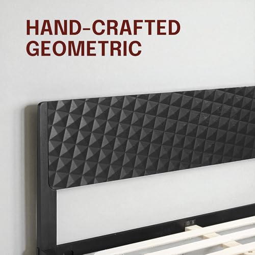 Sapa Solid Wood Bed Frame with 3D Carved Headboard, Japanese Joinery, view 7