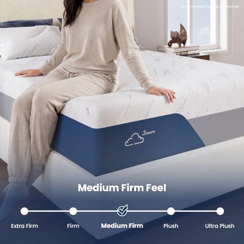 12" King Memory Foam Mattress, Cooling Ice Silk, Copper-Infused, view 6