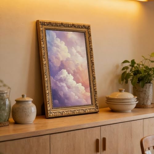 Pastel Cloud Wall Art Dreamy Cotton Candy Sky Canvas Prints Romantic Sunset Clouds Poster Living Room Aesthetic Room Decor Cute Cozy Bedroom Aesthetic Pictures Apartment Wall Decor Preppy Room Decor