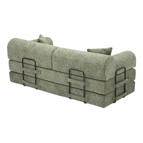 78-Inch Oversized Loveseat Boneless Foam Couch Convertible Mattress Sleeper Bed, view 4