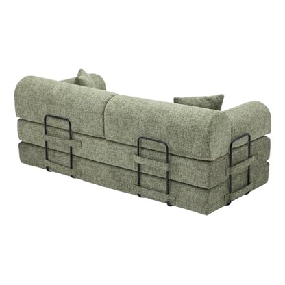 78-Inch Oversized Loveseat Boneless Foam Couch Convertible Mattress Sleeper Bed, view 4