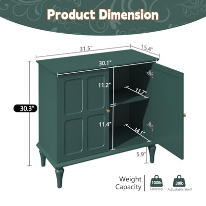 Green Sideboard Buffet Cabinet with Storage, view 3