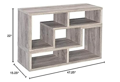 Coaster Furniture Contemporary Convertible Bookcase TV Stand Grey Driftwood 802330