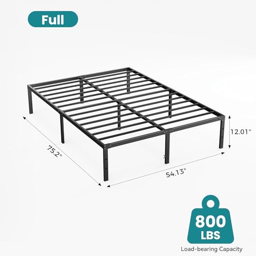 Full Size Metal Bed Frame, Platform Bed Frame, 12 Inch, view 4