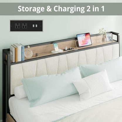 California King Bed Frame with 4 Storage Drawers & Charged, view 4