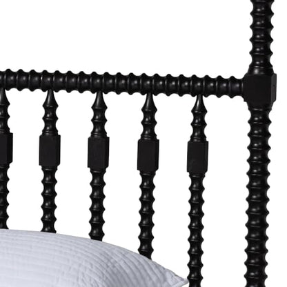 Callison Spindle Canopy Bed Frame with Headboard Black King, view 7