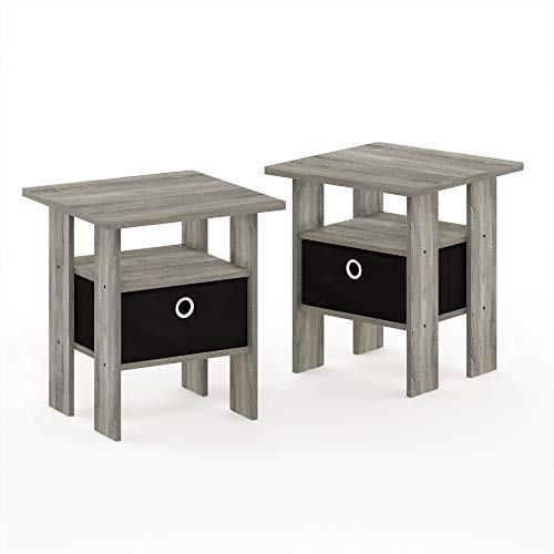 Furinno TV Stand for up to 55-Inch TV and 2 End Tables with Bin Drawer
