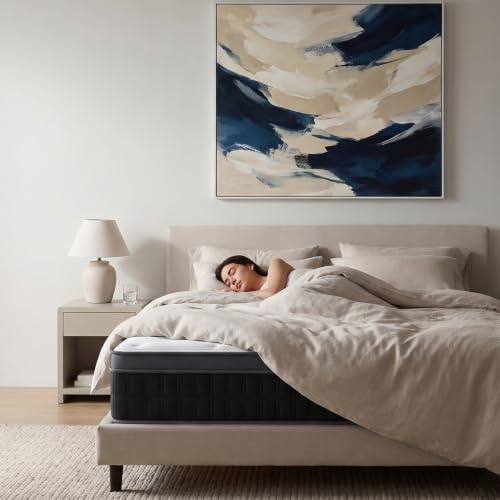 Queen Mattress 12 Inch, Medium Firm Hybrid with Pocket Coils & Cooling Gel, view 8