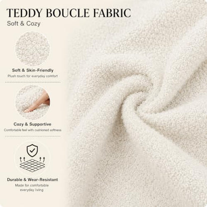 Modern Boucle Ottoman Footstool, view 7