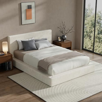 Upholstered Queen Bed Frame with Soft Headboard, view 7