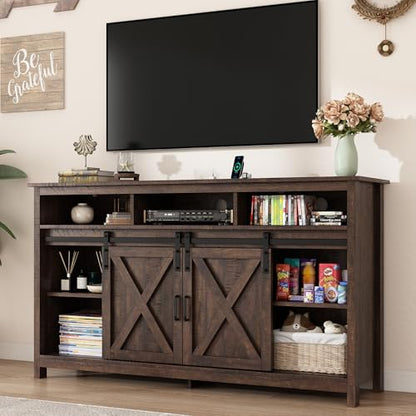 57" LED Farmhouse TV Stand for 65/60/55 Inch TVs, view 8