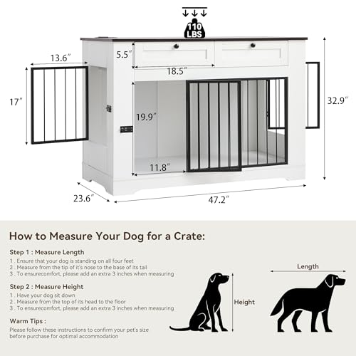 Dog Crate Furniture, Heavy Duty Dog Kennel Furniture for Medium Dogs, view 5