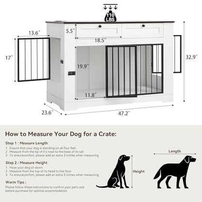 Dog Crate Furniture, Heavy Duty Dog Kennel Furniture for Medium Dogs, view 5