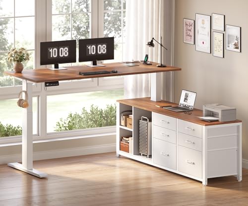 L Shaped Electric Standing Desk, view 3