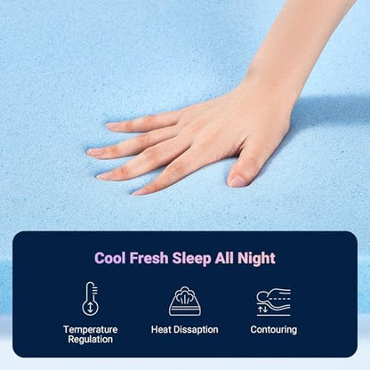Twin Mattress, 10 Inch Twin Size Mattress in a Box, Medium Firm Hybrid Mattresses with Smarts™ Coil and Gel Memory Foam for Cool Night Sleep & Pressure Relief, CertiPUR-US Certified
